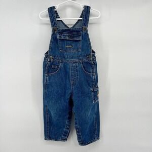 Vintage Blue Denim Oshkosh B'Gosh Overalls Y2K Forest Ranger Size 24 Months